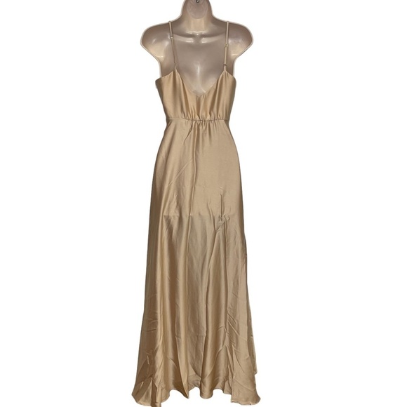 Show me your Mumu faith maxi dress Champagne bridesmaid XS - Picture 8 of 8